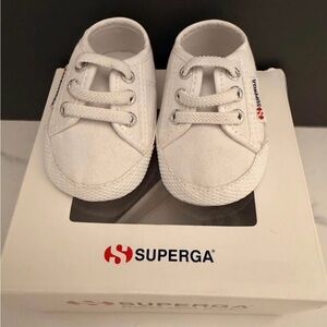 Superga Kids White Canvas Sneakers size 16